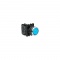 Купить Кнопки без фиксации: кнопка нажимная круглая синяя b202dm оптом и в розницу.